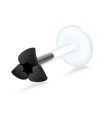 Flowery Heart Shaped Labret Silver LA-70